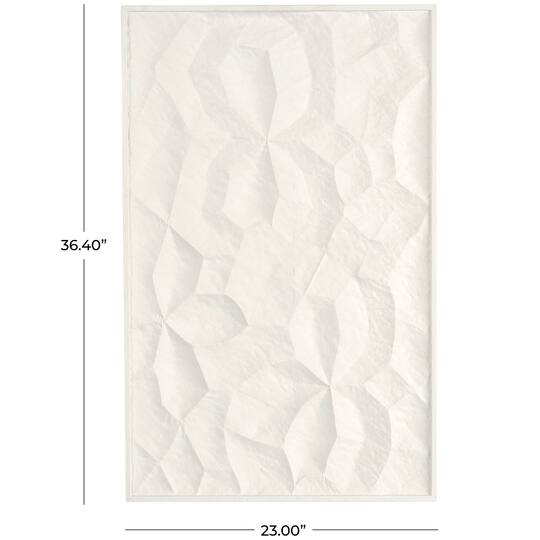 Abstract Dimensional Wall Art in White Frame